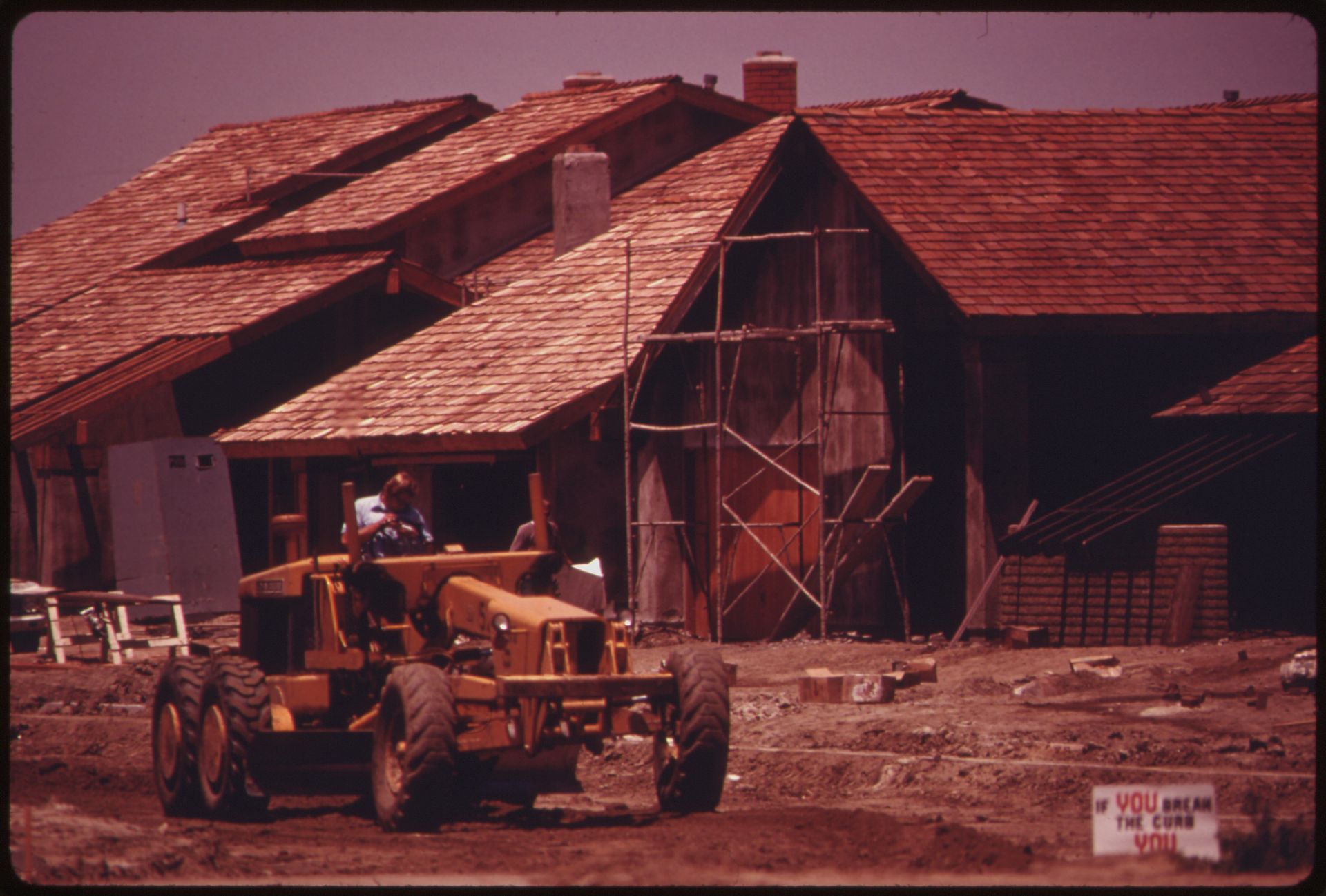 Orange County, California housing development viewed from above; public-domain NARA photograph.